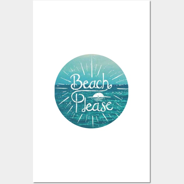 Beach Please Circle Wall Art by annmariestowe